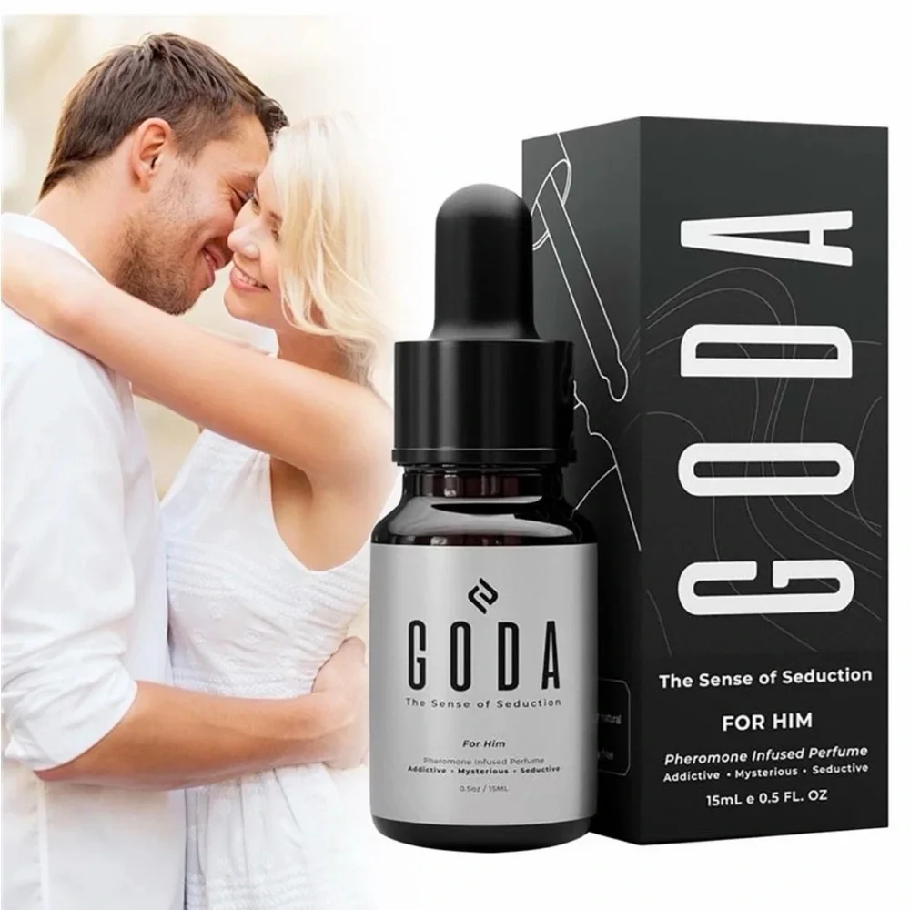 (3)GODA For Him Pheromone Cologne - Black Dropper Bottle